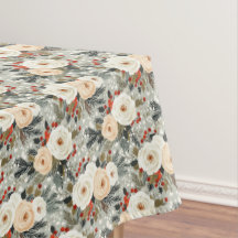 エレガントクリスマスホワイトローズ&レッドウィンターベリー