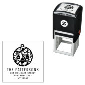 エレガントクリスマスボーブル名差出人住所 セルフインキングスタンプ (インサイチュ)