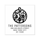 エレガントクリスマスボーブル名差出人住所 セルフインキングスタンプ (デザイン)