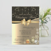 エレガントクリスマスボール企業の、クリスマスパーティー 招待状 (スタンド正面)