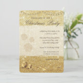 エレガントクリスマスボール、キラキラ、クリスマスパーティー 招待状 (スタンド正面)