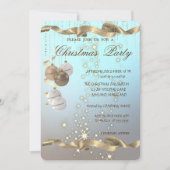 エレガントクリスマスボール、輝き、クリスマスパーティー 招待状 (正面)