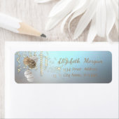 エレガントクリスマスボール、輝き、青 ラベル (インサイチュ)