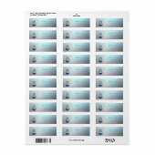 エレガントクリスマスボール、輝き、青 ラベル (フルシート)