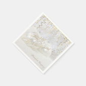 エレガントクリスマスボール、金ゴールド紙吹雪 スタンダードカクテルナプキン (角)