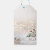 エレガントクリスマスボール、金ゴールド ギフトタグ (裏面)