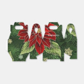 エレガントクリスマスポインセチア切妻お願い フェイバーボックス (折り畳みなし)