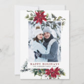 エレガントクリスマスポインセチア シーズンカード (正面)