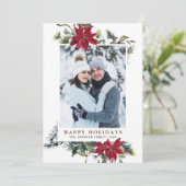 エレガントクリスマスポインセチア シーズンカード (スタンド正面)