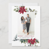 エレガントクリスマスポインセチア シーズンカード (正面)