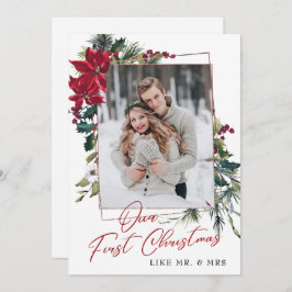 エレガントクリスマスポインセチア シーズンカード