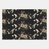 エレガントクリスマスポインセチア ラッピングペーパーシート (正面3)