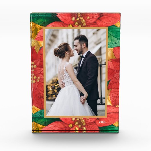 エレガントクリスマスポインセテカスタムィアス フォトブロック (正面)