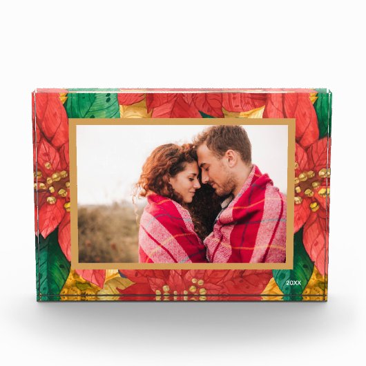 エレガントクリスマスポインセテカスタムィアス フォトブロック (正面)