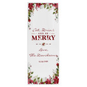 エレガントクリスマスポイ食べンセティア飲みメリー物 ワインギフトバッグ (裏面)