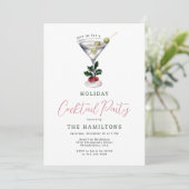 エレガントクリスマスマルティニホリデーカクテルパーティー 招待状 (スタンド正面)