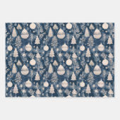 エレガントクリスマスマンダラパターンヴィンテージオーナメント ラッピングペーパーシート (正面)