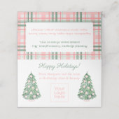 エレガントクリスマスマーケティング抱き枕トッパーカード プレイスカード (外部開封)