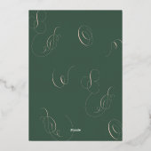 エレガントクリスマスモダン2フォトフレーム幸せ金ゴールド 箔シーズンカード (裏面)