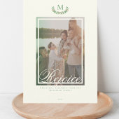 エレガントクリスマスモノグラム写真ホリデーカード シーズンカード