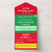 エレガントクリスマスランチ招待状 オールインワン招待状 (内側)