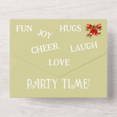 エレガントクリスマスランチ招待状 オールインワン招待状 (裏面)