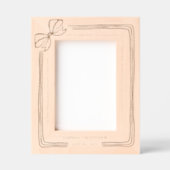 エレガントクリスマスリボン結婚の誓い レーザー彫刻フレーム (正面)