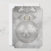 エレガントクリスマスリースオーナメントレッド招待状 招待状 (裏面)