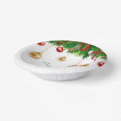エレガントクリスマスリースボーダーオーナメント ペーパーボウル (傾斜あり)
