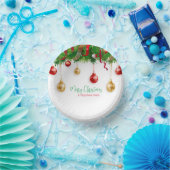 エレガントクリスマスリースボーダーオーナメント ペーパーボウル (パーティー)