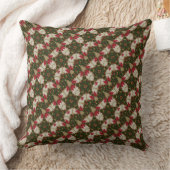 エレガントクリスマスリースレッドグリーンカレイドスコープ クッション (ブランケット)