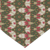 エレガントクリスマスリースレッドグリーン万華鏡のように千変万化するパターン ショートテーブルランナー (コーナー)