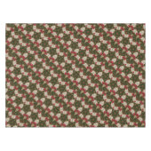 エレガントクリスマスリースレッドグリーン万華鏡のように千変万化するパターン テーブルクロス (正面(横))