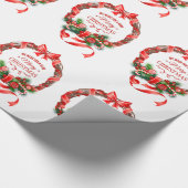 エレガントクリスマスリース包装紙 ラッピングペーパー (角)