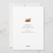 エレガントクリスマスリース非フォトホリデーカード シーズンカード (裏面)