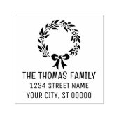 エレガントクリスマスリース#10名前差出人住所 セルフインキングスタンプ (デザイン)