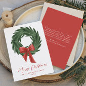 エレガントクリスマスリースRed Bow非写真 シーズンカード
