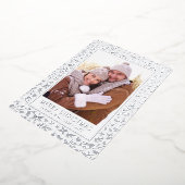 エレガントクリスマスリーフ2フォトシルバー 箔シーズンカード (回転した状態)