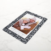 エレガントクリスマスリーフ2フォトシルバー 箔シーズンカード (回転した状態)