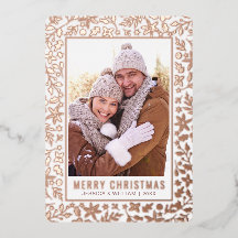 エレガントクリスマスリーフ2フォトバラ金ゴールド