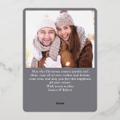 エレガントクリスマスリーフ2フォトバラ金ゴールド 箔シーズンカード (裏面)