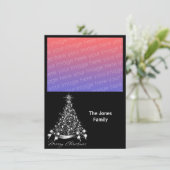 エレガントクリスマスレターフォトフラットホリデーカード シーズンカード (スタンド正面)