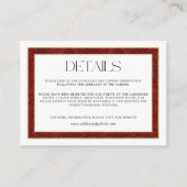 エレガントクリスマスレッド縁どダマスク エンクロージャーカード (正面)