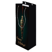 エレガントクリスマスワイン抱き枕 ワインギフトバッグ (裏面アングル)