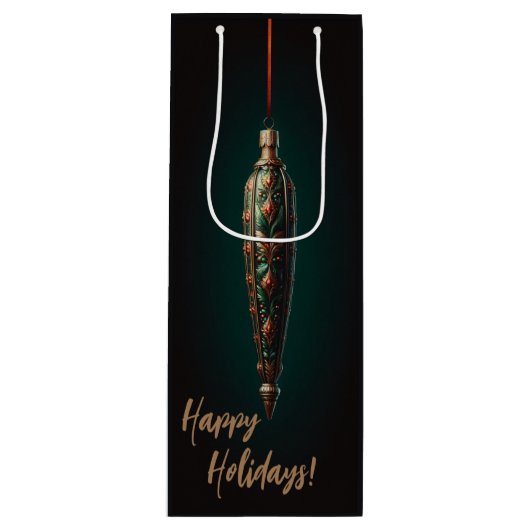 エレガントクリスマスワイン抱き枕 ワインギフトバッグ (正面)