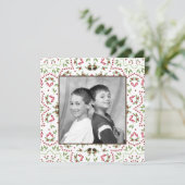 エレガントクリスマス写真の緑の広場 招待状 (スタンド正面)