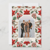 エレガントクリスマス写真アーチ シーズンカード (正面)
