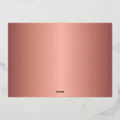 エレガントクリスマス写真名地形バラ金ゴールド 箔シーズンカード (裏面)