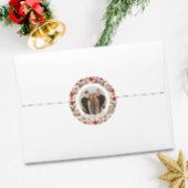 エレガントクリスマス写真 ラウンドシール