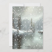 エレガントクリスマス冬のワンダ結婚ランド 招待状 (裏面)